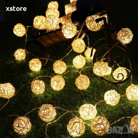 Коледни лампички декорация – крушки с батерии 10 броя , снимка 3 - Декорация за дома - 52792837