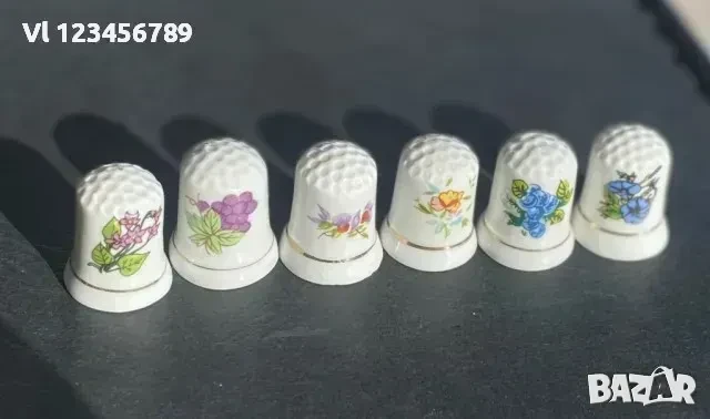 Порцеланови напръстници - колекционерски /цветя/-6 бр