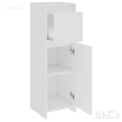 vidaXL Шкаф за баня, бял, 30x30x95 см, инженерно дърво, снимка 6 - Шкафове - 56147862