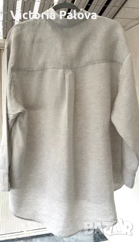 Ленена риза OYSHO овърсайз Испания, снимка 7 - Ризи - 49794417