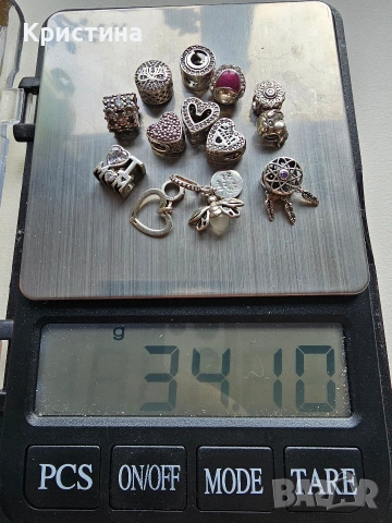 Лот от 11 сребърни талисмана, снимка 4 - Гривни - 53138756