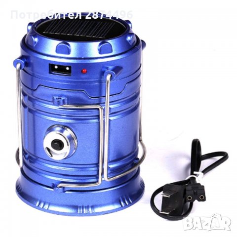 Соларна къмпинг лампа с USB зарядно, снимка 3 - Къмпинг осветление - 30899614