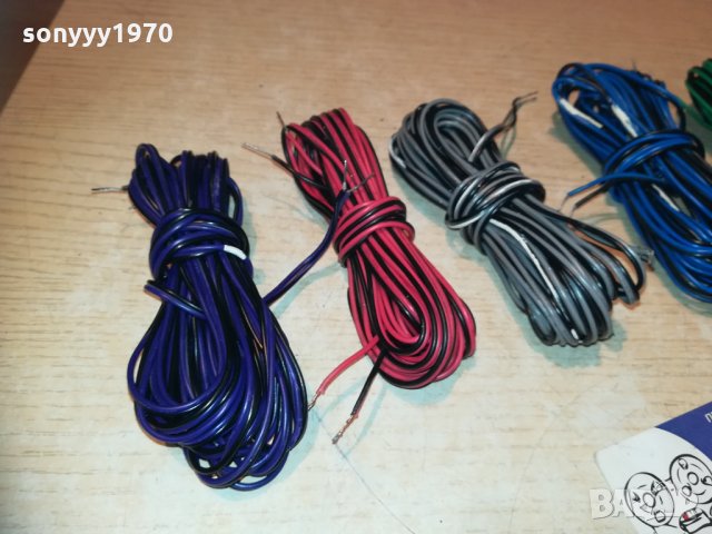 кабели за тонколони 6бр х 5 метра-внос швеция 1011201859, снимка 11 - Тонколони - 30743333