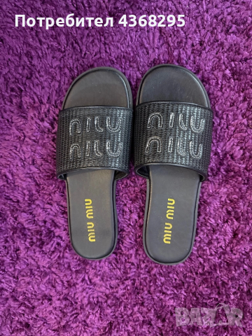 Дамски чехли Miu черни