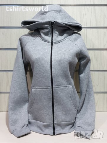 Нов дамски суичър с ЦИП и качулка в сив цвят, снимка 15 - Суичъри - 31125505