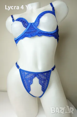 Нов син разкриващ комплект S размер (75В) , снимка 5 - Бельо - 48360448