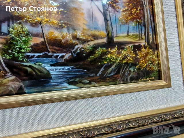 Комплект от три френски миниатюри LIMOGES, снимка 6 - Картини - 52072673