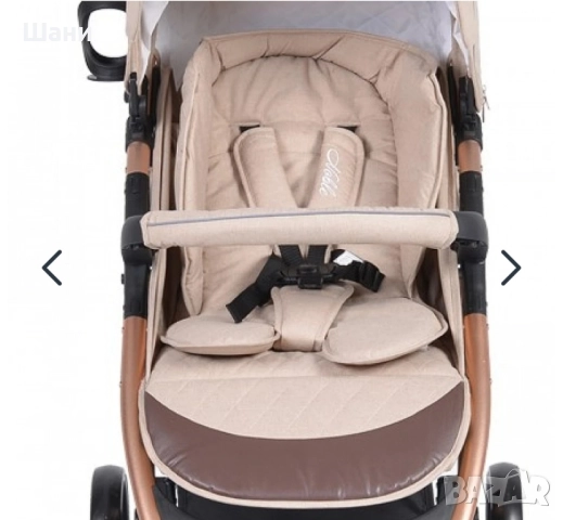Комбинирана количка CANGAROO Noble 3в1 бежово, снимка 4 - Детски колички - 51615243