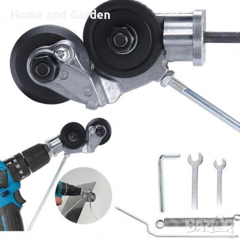 Универсална приставка за рязане на ламарина за бормашина – прави, криволинейни 