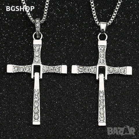 Кръст колие Вин Дизел ХХХ – Бързи и Яростни - Silver, снимка 3 - Колиета, медальони, синджири - 30296089