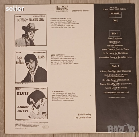 Elvis Presley – Elvis' Christmas Album Издание 🇩🇪 GERMANY 1970г Състояние на винила:VG+ Състояние , снимка 2 - Грамофонни плочи - 52655939