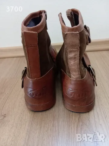 Боти естествена кожа, моторджийски, рокерски, снимка 3 - Мъжки боти - 49968625