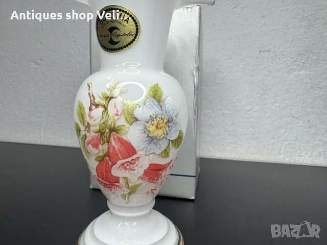Красвива ваза Bohemia №6957 , снимка 3 - Антикварни и старинни предмети - 50419739