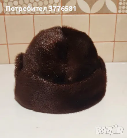 Дамска зимна шапка от естествен косъм 