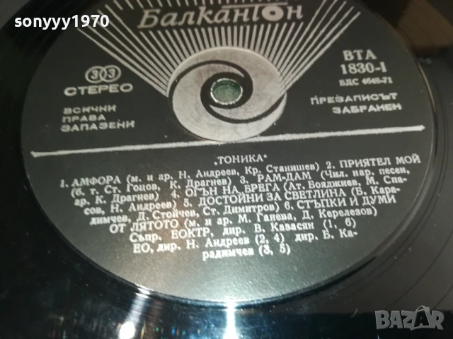 ТОНИКА-ПЛОЧА 0305251643, снимка 14 - Грамофонни плочи - 50536660