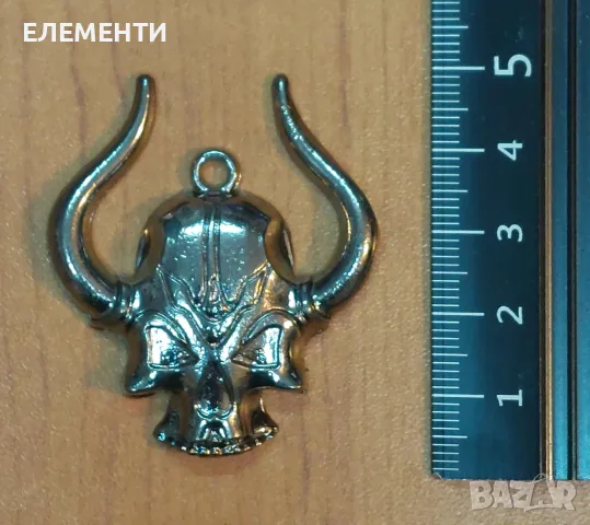 Метален Медальон - ЧЕРЕП, снимка 2 - Колиета, медальони, синджири - 56324223