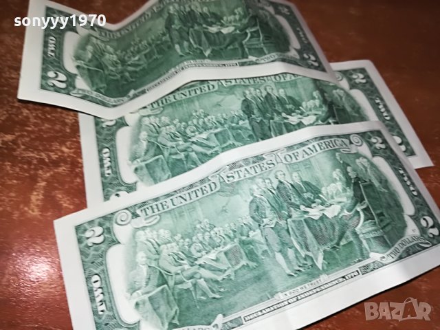 2 ДОЛАРА 3 БАНКНОТИ ЗА 65ЛВ 1505221756, снимка 11 - Нумизматика и бонистика - 36768524
