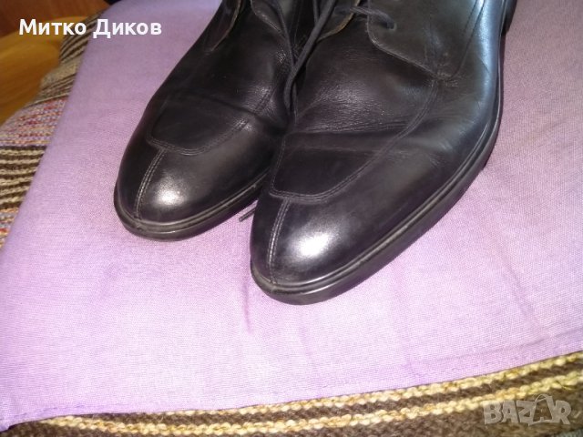 Мъжки официални обувки като нови меки телешки бокс Geox Respira amphibiox №43 стелка 28см, снимка 2 - Официални обувки - 36988461