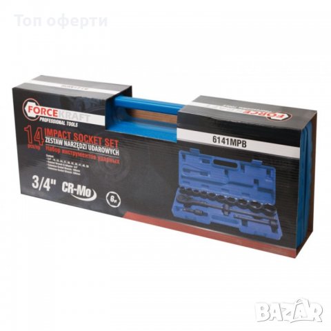 Гедоре комплект 14части 3/4 6-стенен удар 19-50мм, снимка 2 - Гедорета - 38222788