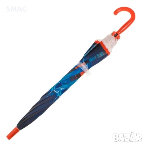 Детски чадър син & червен "Коли" автоматичен 66см_1242371, снимка 3 - Чадъри - 54298418