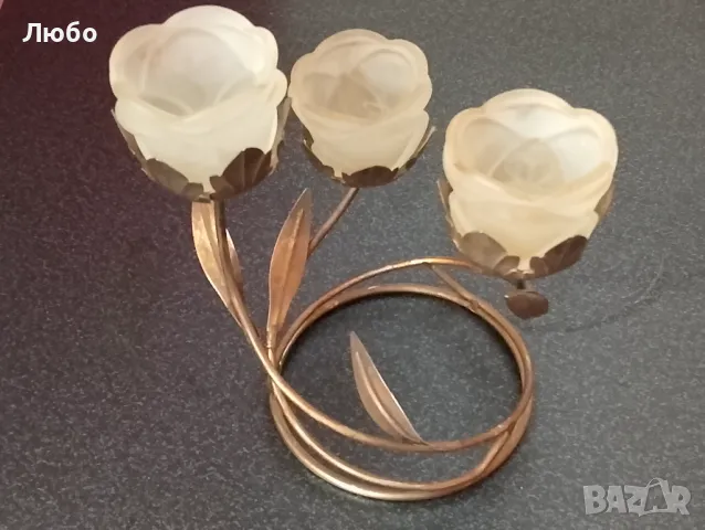 Метален свещник , снимка 3 - Други - 48611581