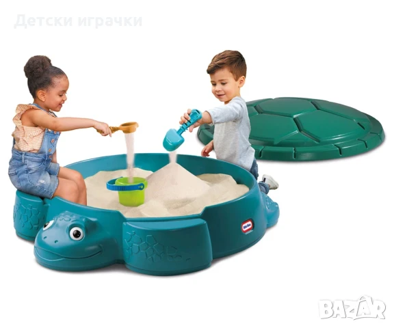 Пясъчник с капак костенурка Little Tikes зелен , снимка 4 - Други - 50991347