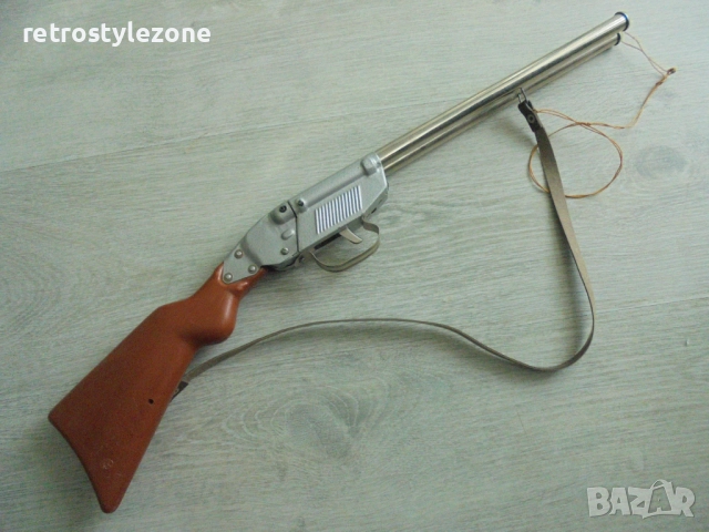 № 8306 Стара играчка пушка – двуцевка с тапички , снимка 2 - Други ценни предмети - 51990332