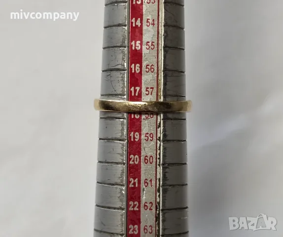 Златен пръстен 2.44гр.размер-58, снимка 4 - Пръстени - 56519448