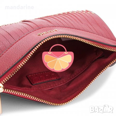 ПРОМО 🍊 LIU JO 🍊 Оригинална малка кожена чанта за през рамо RED “N” CAPS 23х16х4 см нова с етикети, снимка 1 - Чанти - 25205557