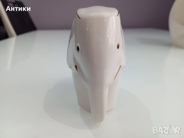 Стар порцеланов слон, снимка 8 - Статуетки - 52661380