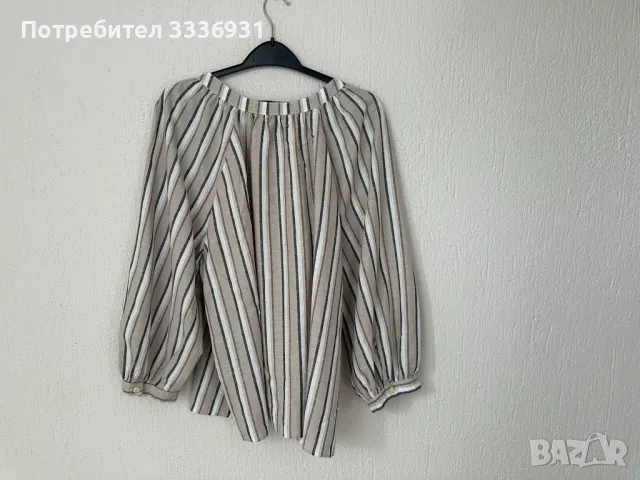 Блуза от ленена смес Resort Finest, снимка 4 - Блузи с дълъг ръкав и пуловери - 49999637