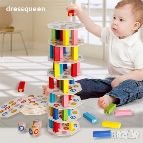 3619 Дженга с животни и зарчета за деца, снимка 7 - Други - 37485196