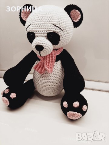 Ръчно плетена играчка Панда, снимка 2 - Други - 32041889