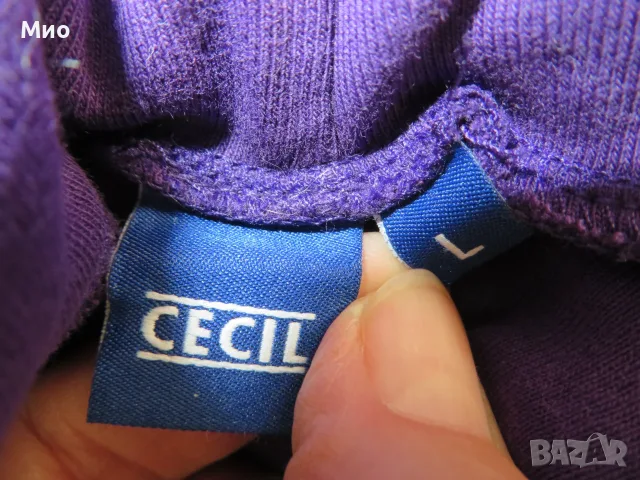 Качествено памучно поло Cecil, L , снимка 7 - Блузи с дълъг ръкав и пуловери - 56414897