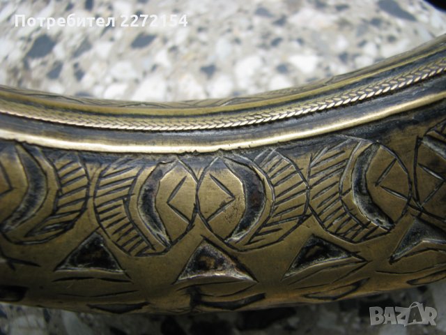 Османска бронзова барутница за дълъг бой, снимка 8 - Антикварни и старинни предмети - 34454653