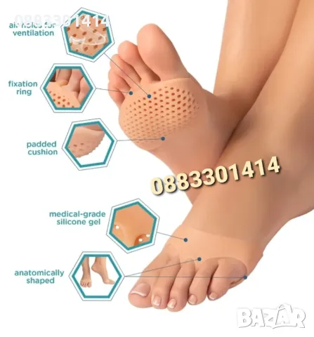 Силиконови възглавнички за стъпало 2 броя , снимка 4 - Други - 49441637