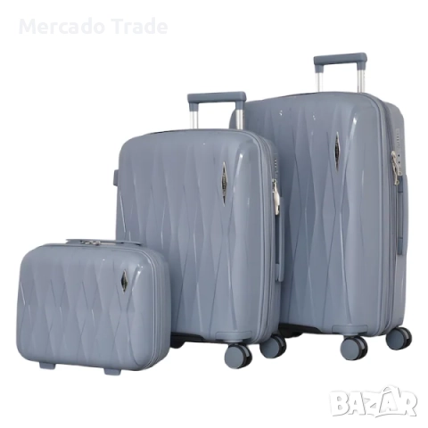 Комплект куфари и чанта Mercado Trade, 0606, Различни цветове, снимка 6 - Куфари - 52249876
