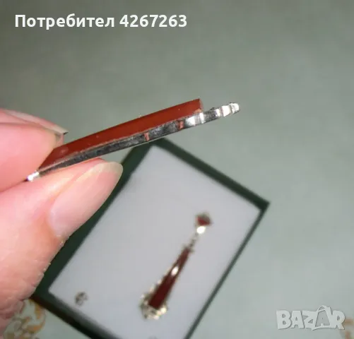 Разкошни старинни обици ар деко стил с карнеол и марказити, снимка 5 - Обеци - 49132904