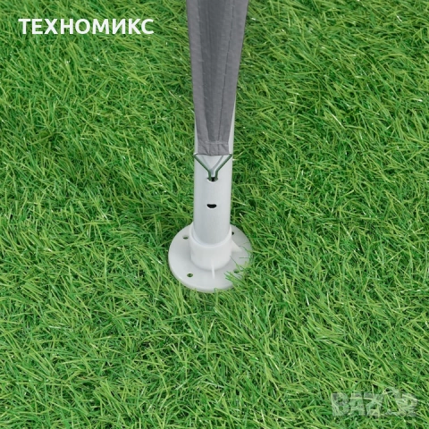 Къмпинг шатра MalTec, 3x3м, сива, стоманена конструкция, водоустойчив, снимка 12 - Градински мебели, декорация  - 54093740