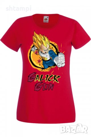 Дамска тениска Dragon Ball Z Vegeta Galick Gun,Анимация,игра,Празник,Повод., снимка 3 - Тениски - 38058926