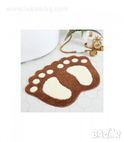 КИЛИМЧЕ ПОСТЕЛКА ЗА БАНЯ ИЛИ СТАЯ С ФОРМАТА НА ГОЛЕМИ КРАКА НА ЙЕТИ - код 2710, снимка 5 - Други стоки за дома - 33925577