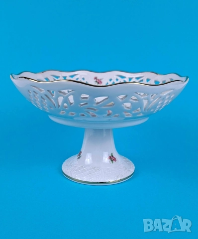 Ажурена фруктиера на столче - Schumann, Германия, снимка 3 - Декорация за дома - 52772426