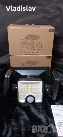 Външна соларна лампа със сензор за движение, 223 LED, снимка 3 - Лед осветление - 52424076