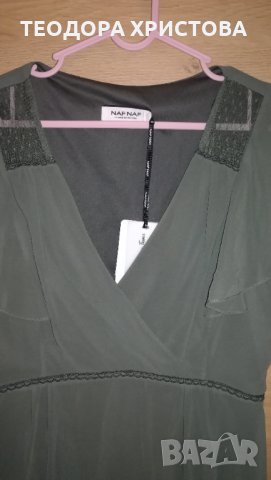 Нова, с етикети кокетна рокля Naf Naf, М размер, снимка 2 - Рокли - 30198033