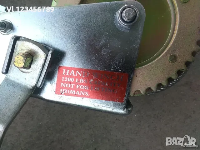 Ръчна лебедка 1200LB с 10м стоманено въже,, снимка 4 - Други инструменти - 50687269