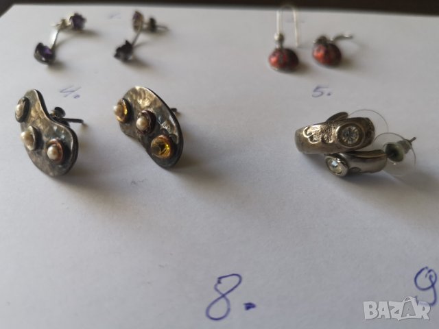 Сребърни обеци, снимка 6 - Обеци - 35412644