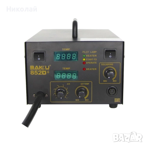 Станция за запояване BAKU BK702B/BK702L горещ въздух, поялник, снимка 4 - Друга електроника - 52288123