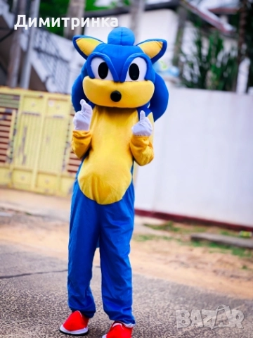 Костюм - Маскот Соник, снимка 4 - Фотографи - 52618222