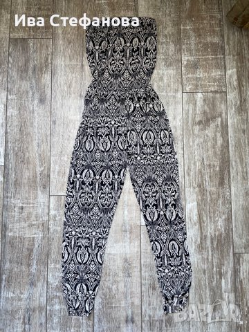 Страхотен нов еластичен гащеризон черно бял , снимка 3 - Гащеризони - 40126013