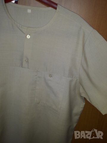 Мъжка лятна тънка блуза къс ръкав с 1 джоб голям размер, снимка 5 - Блузи - 29132454